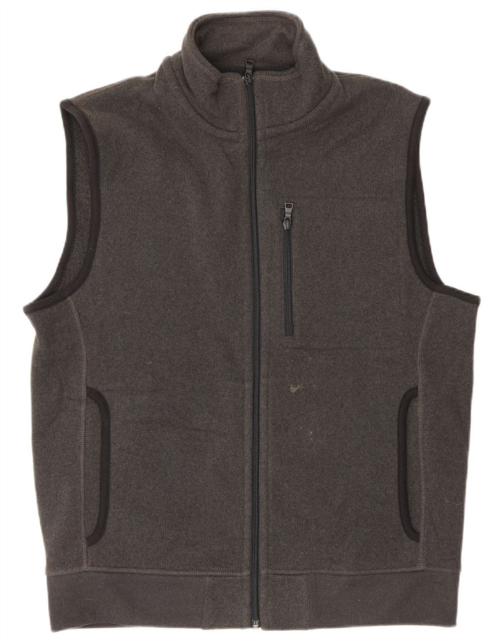 Marks & Spencer Herren ärmellose Trainingsjacke aus mittelgrauem Polyester