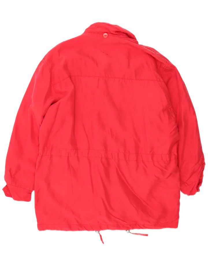 Brugi Damen Übergroße Utility-Jacke UK 14 Mittelrote Seide