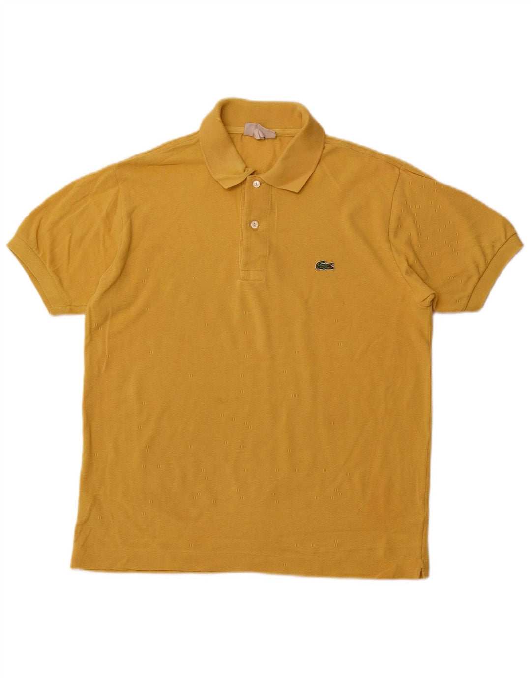 LACOSTE Herren-Poloshirt mit klassischer Passform, Größe 4, mittelgelbe Baumwolle
