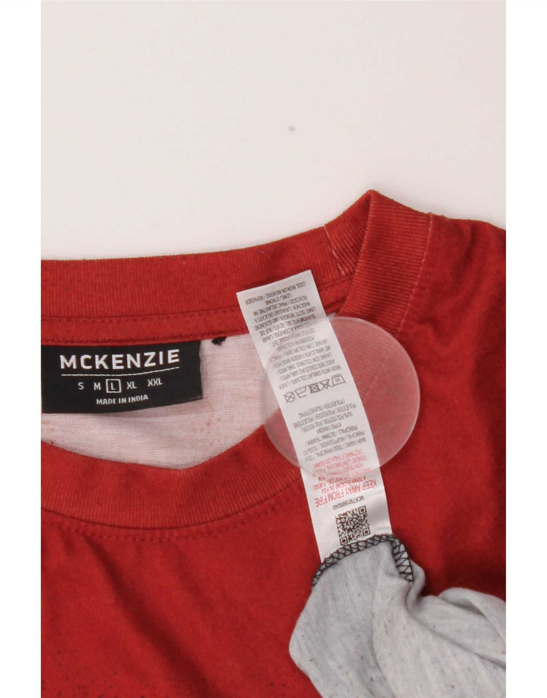 Mckenzie Herren-T-Shirt-Oberteil, großes rotes Batik-Polyester