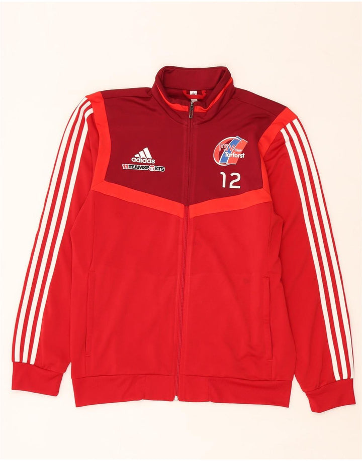 Adidas Herren FSV Trier-Tarforst Graphic Trainingsanzug Top Jacke Mittelrot