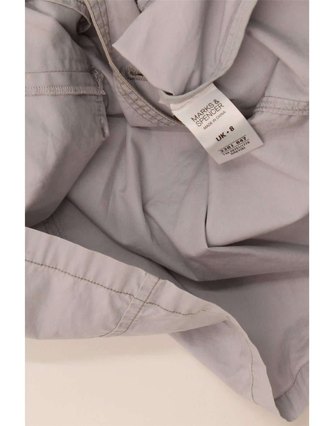 Marks & Spencer Damen 3/4-Ärmel Zweireihige Jacke UK 8 Small Grau
