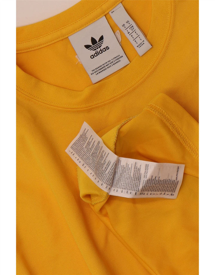ADIDAS Herren Grafik-T-Shirt-Oberteil, kleines gelbes Farbblock-Polyester