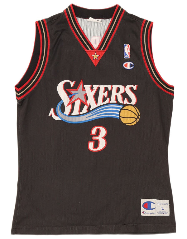 Champion Allen Iverson Philadelphia Grafik-Weste für Jungen, 11–12 Jahre, Grau