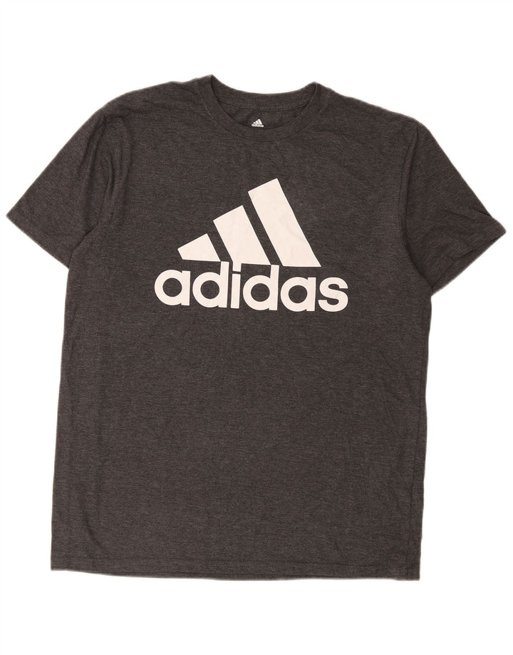 Adidas Herren Golf Graphic T-Shirt Top Große graue Baumwolle