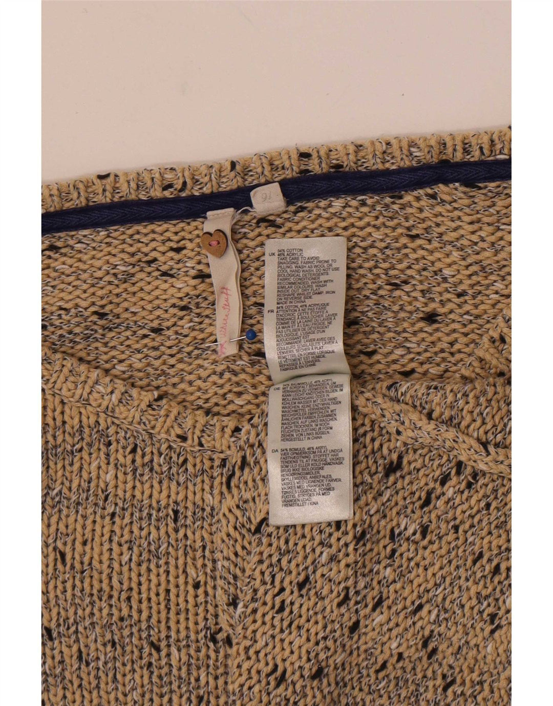 White Stuff Damen-Pullover mit U-Boot-Ausschnitt, UK 16, Größe L, Beige meliert