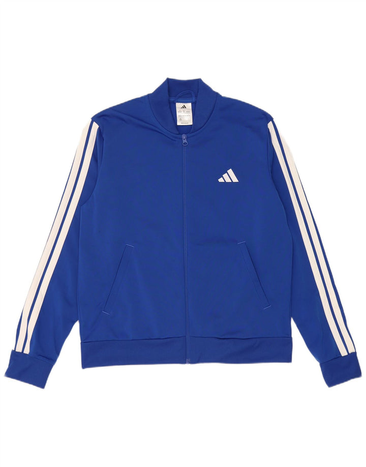 Adidas Jungen Trainingsanzug Top Jacke 12-13 Jahre Blaues Polyester