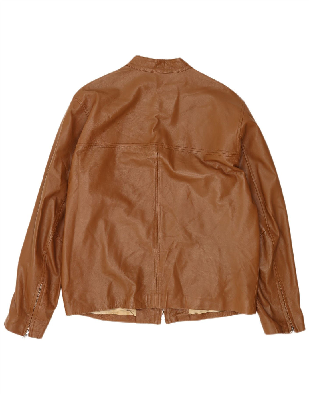 John and Son's Herren-Lederjacke IT 54 2XL Braunes Leder