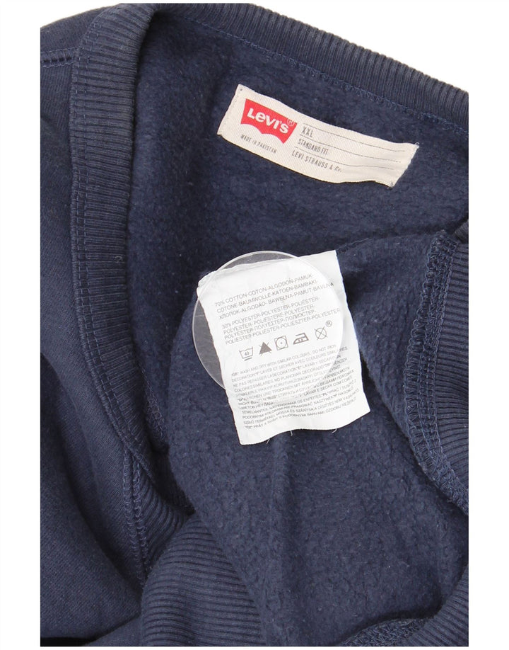 LEVI'S Herren-Sweatshirt mit Standard-Passform, 2XL, marineblau, Baumwolle