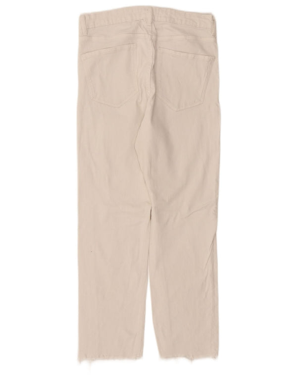Zara Damen Straight Jeans EU 40 Medium W30 L27 Weiß