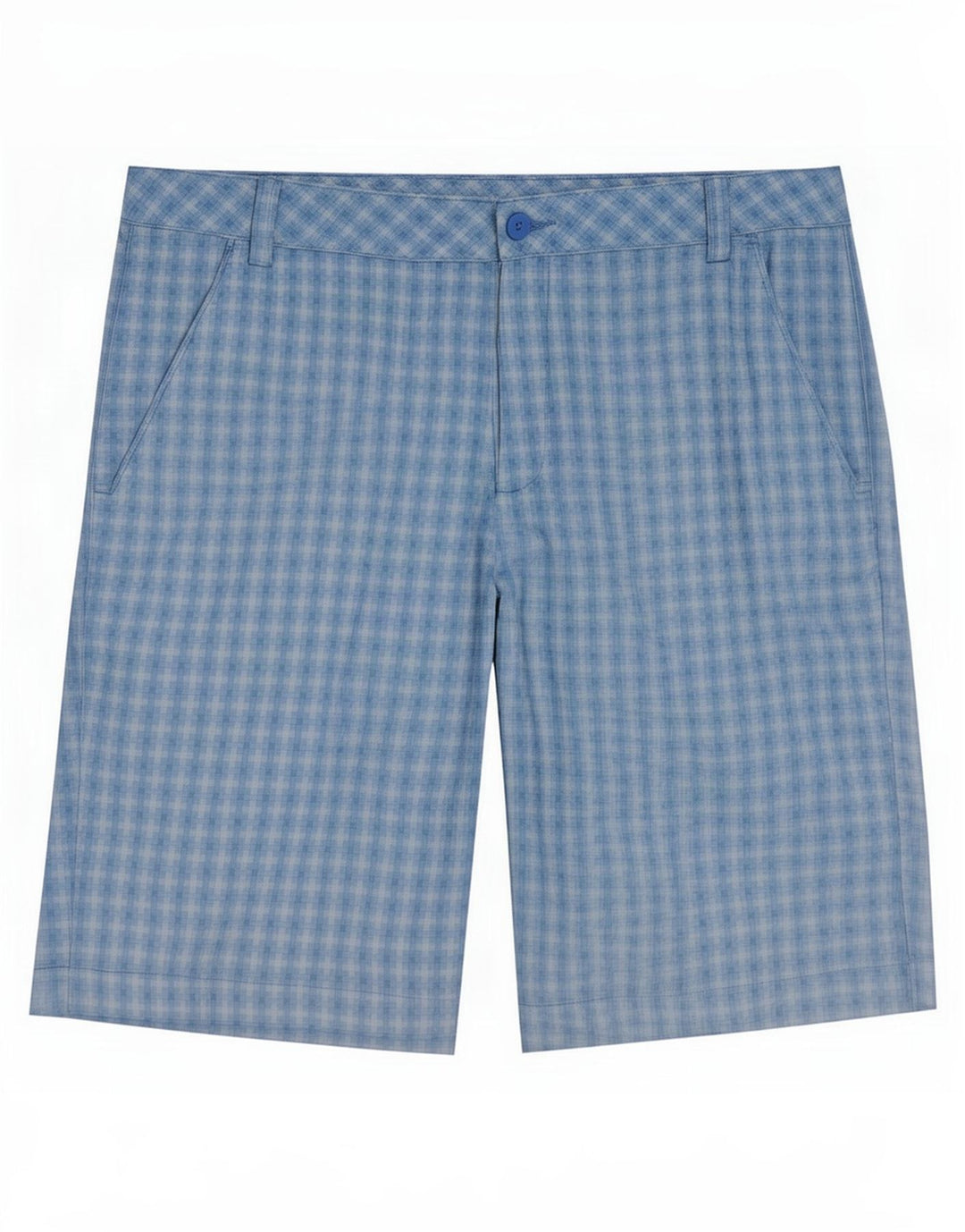 Puma Herren Chino-Shorts, Größe L, W36, blau kariert