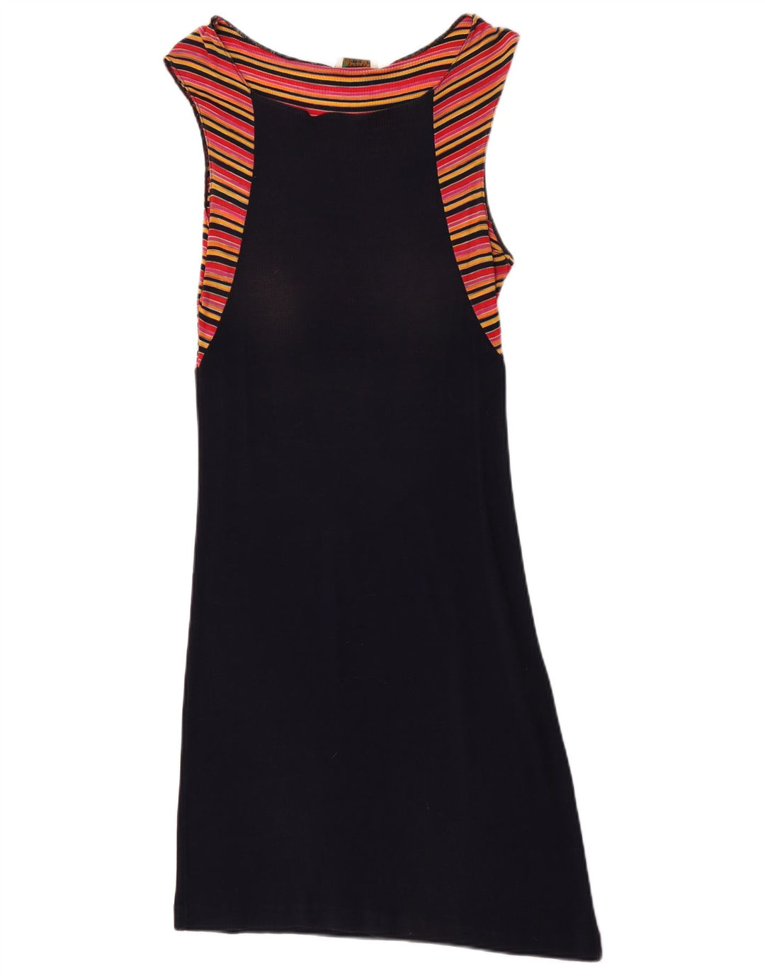 Missoni Damen-Maxikleid mit abstraktem Muster, UK 4 XS, marineblau, gestreift, Baumwolle