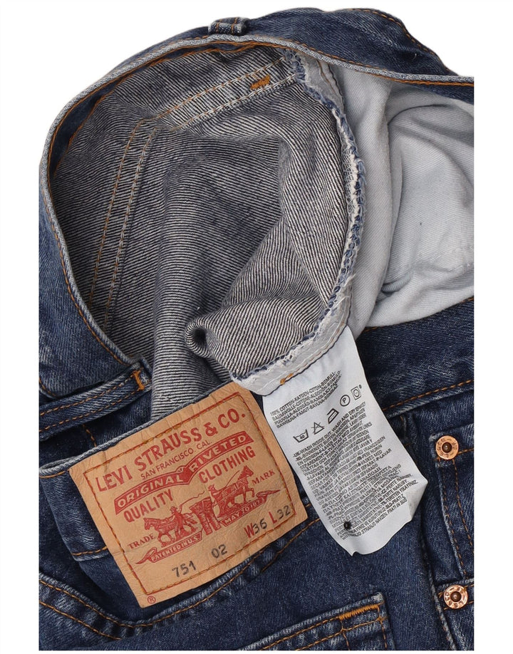 Levi's Herren 751 Regular Straight Jeans W36 L32 Blaue Baumwolle