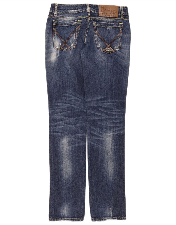 Roy Rogers Damen Distressed Straight Jeans W26 L32 Blaue Baumwolle