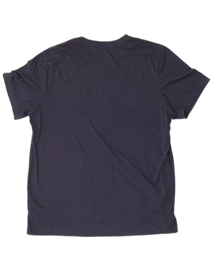 Nike Herren Dri Fit Graphic T-Shirt Top XL Marineblau Polyester