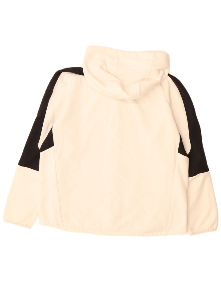 PUMA Herren-Kapuzenpullover mit Reißverschluss, XL, Off-White-Farbblock-Baumwolle