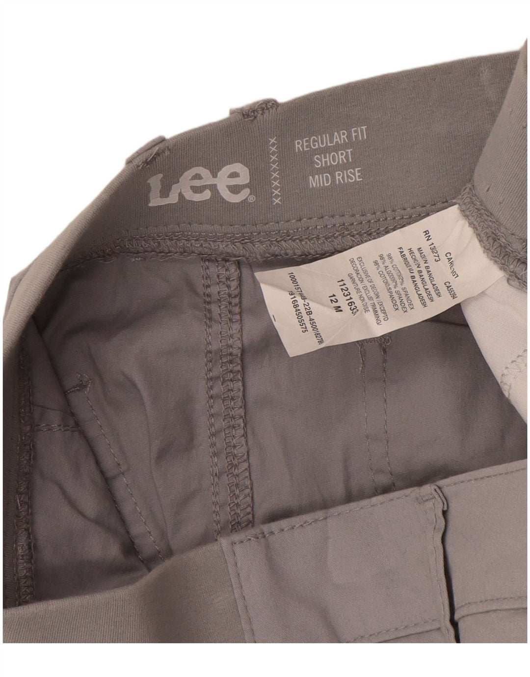 Lee Damen-Cargoshorts mit mittlerer Leibhöhe und normaler Passform, US 12, L, W34, Grau