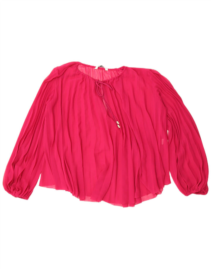 Langärmliges, übergroßes Blusenoberteil für Damen von Zara, Gr. 16, Rosa