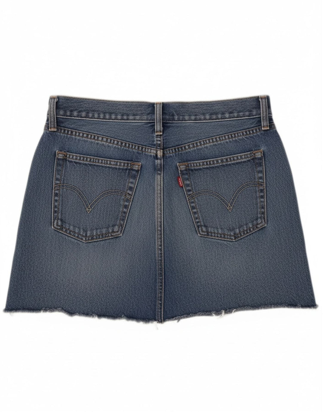 Levi's Damen Mini-Jeansrock mit niedriger Taille, W28, mittelblaue Baumwolle
