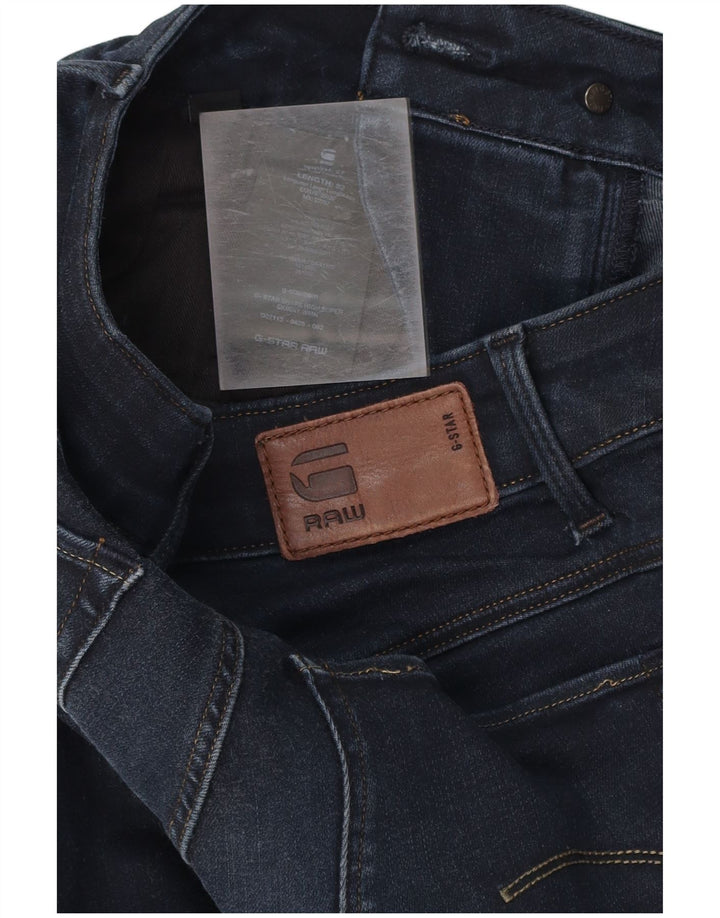 G-STAR Damen Super Skinny Jeans W27 L32 Marineblau Baumwolle