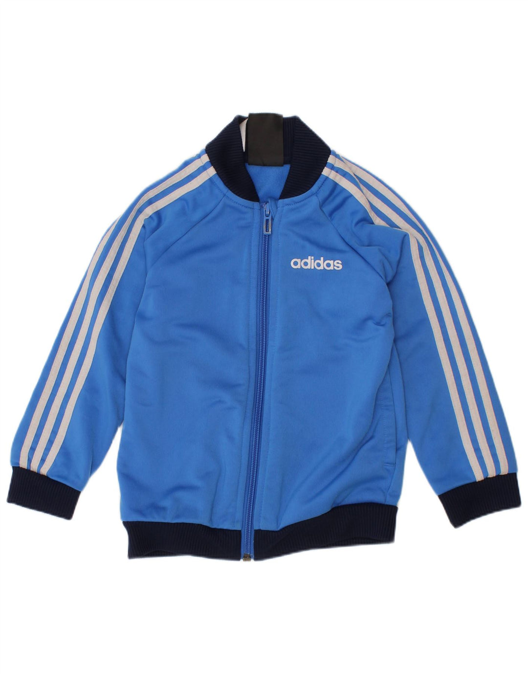 ADIDAS Jungen-Trainingsanzug, Top-Jacke, 2–3 Jahre, blaues Polyester
