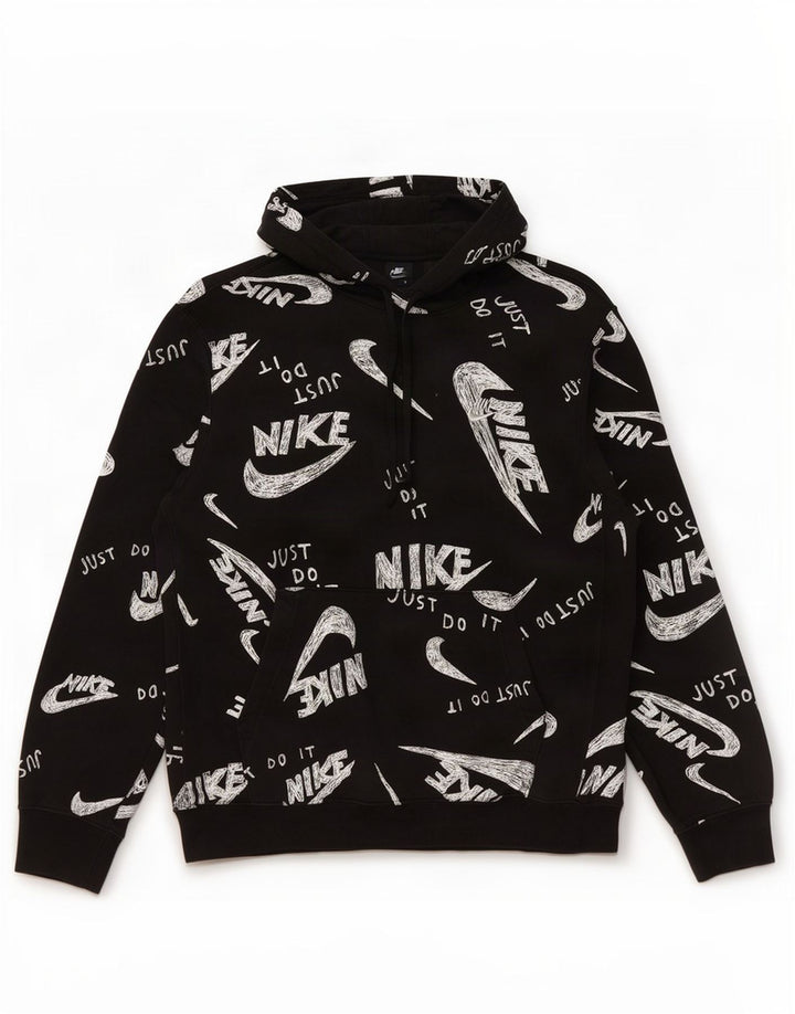 Nike Herren-Kapuzenpullover mit Grafik, mittelschwarz, Baumwolle