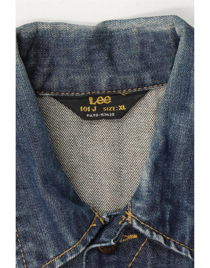 Lee Herren Jeansjacke UK 42 XL Blaue Baumwolle