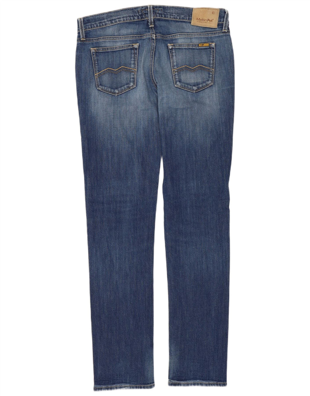 MELTIN' POT Damen Mendel Slim Jeans W29 L32 Blaue Baumwolle