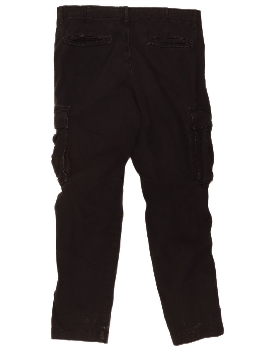 ZARA Herren gerade Cargohose EU 42 Large W32 L29 Schwarz