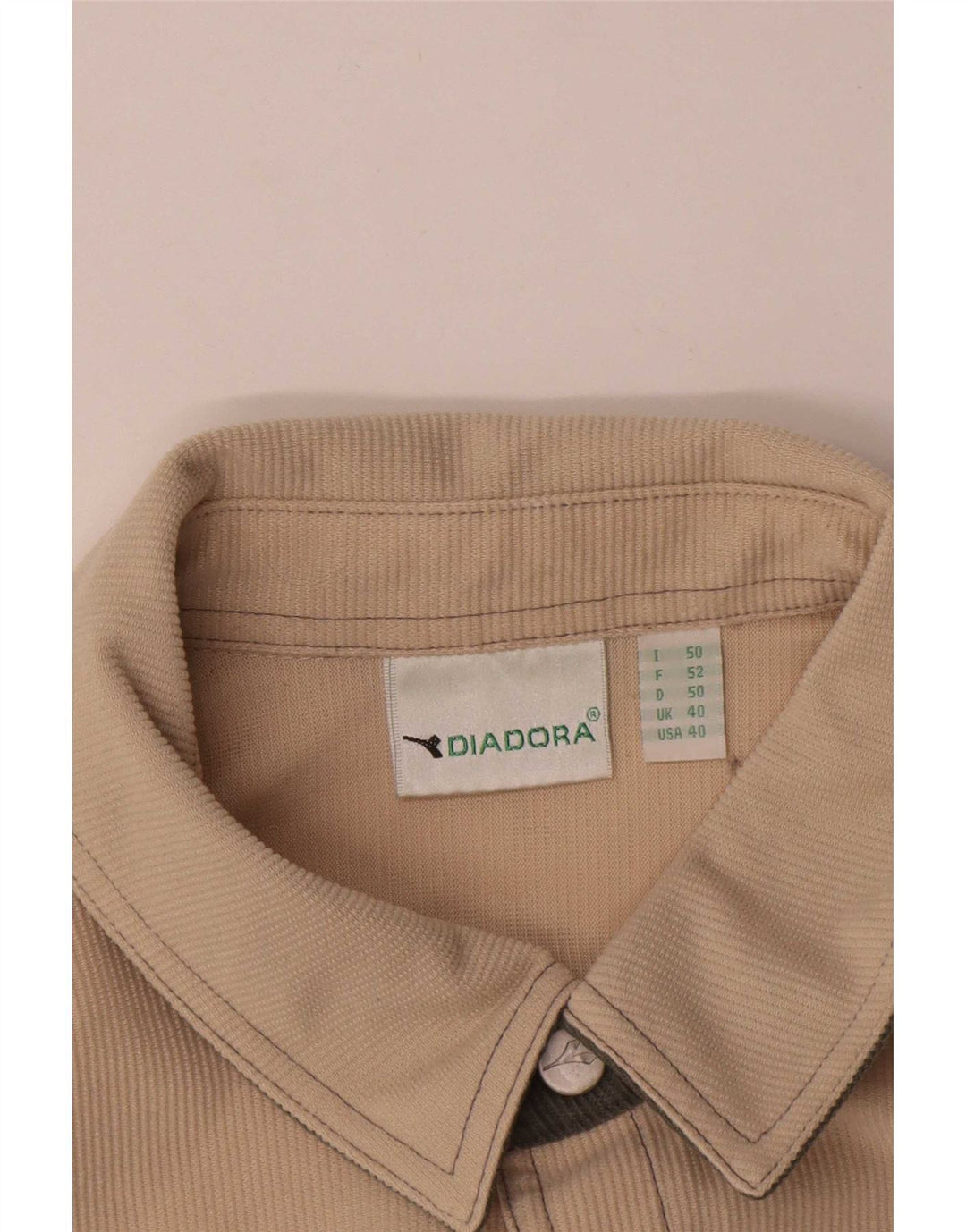 Diadora Herrenhemd UK 40 Medium Beige
