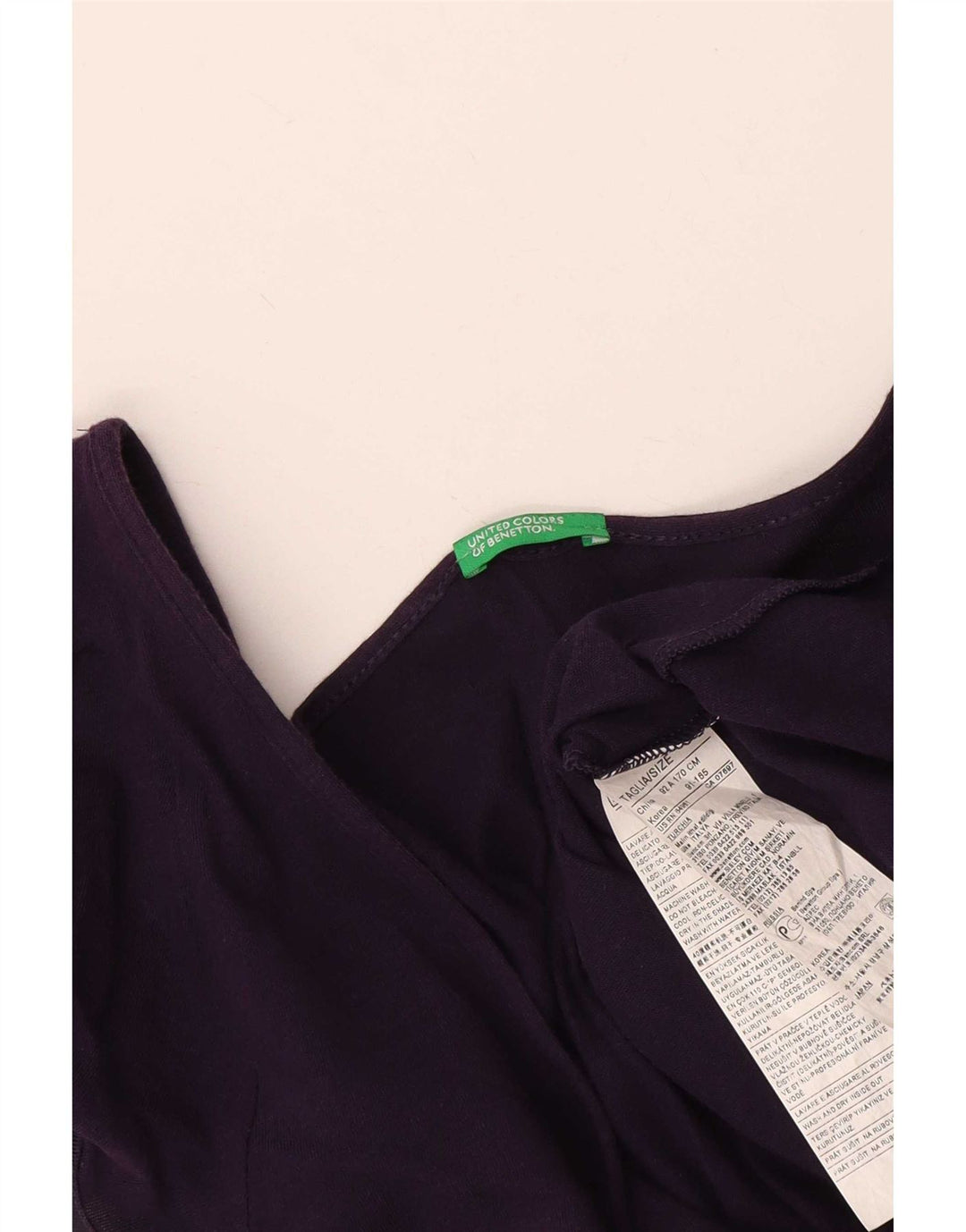 Benetton Damen-Blusenoberteil, UK-Größe 44, Größe L, Lila, Baumwolle