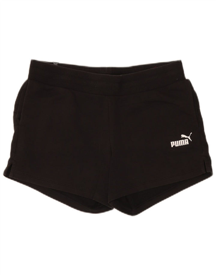 PUMA Womens Sport Shorts UK 14 Large  Black Polyester
