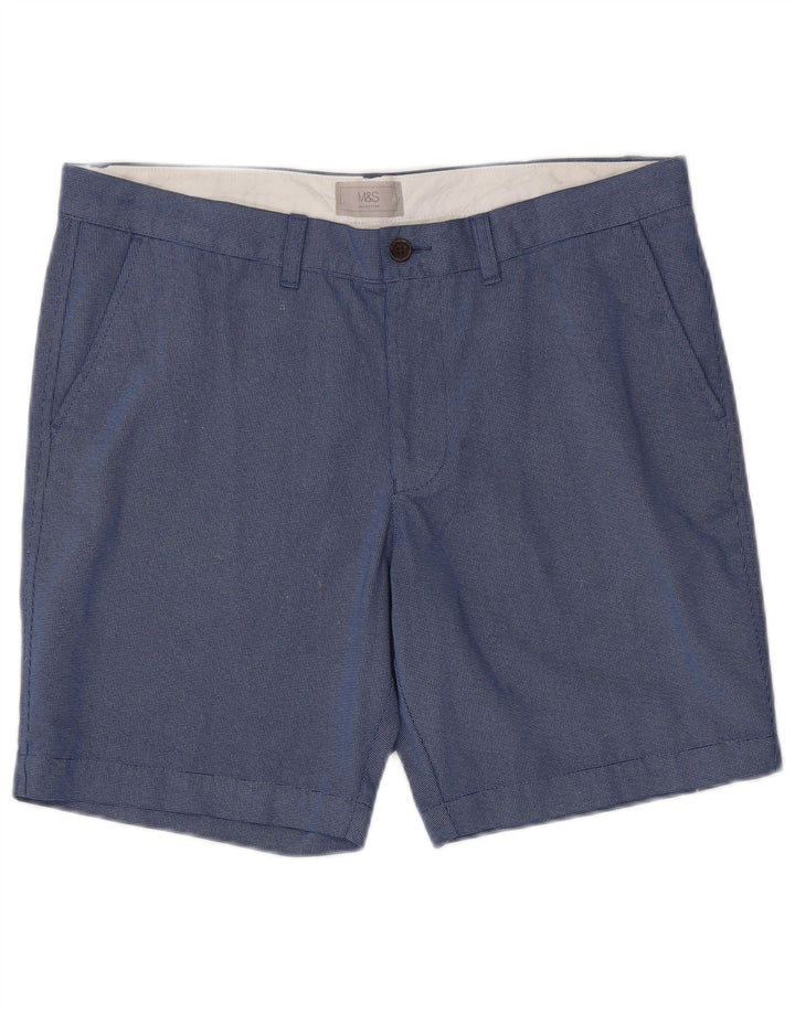 MARKS & SPENCER Herren-Chinoshorts W36, Größe L, Blau, Baumwolle