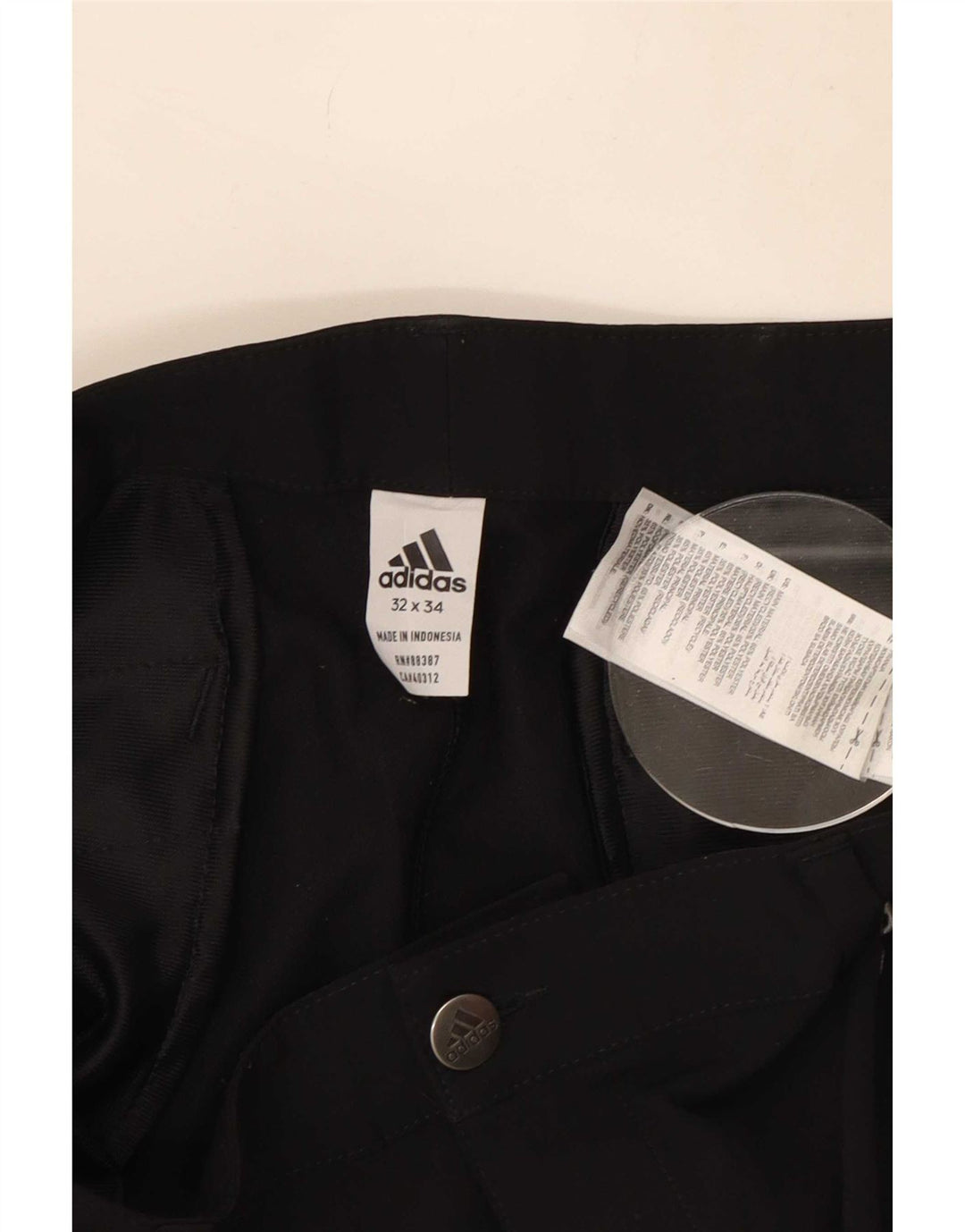 Adidas Herren Slim Chino Hose W32 L34 Schwarz Polyester