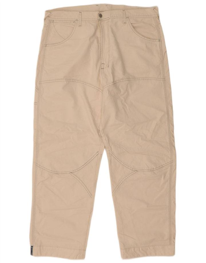 Gerade Herren-Cargohose von Diesel, W38, L31, cremefarbene Baumwolle
