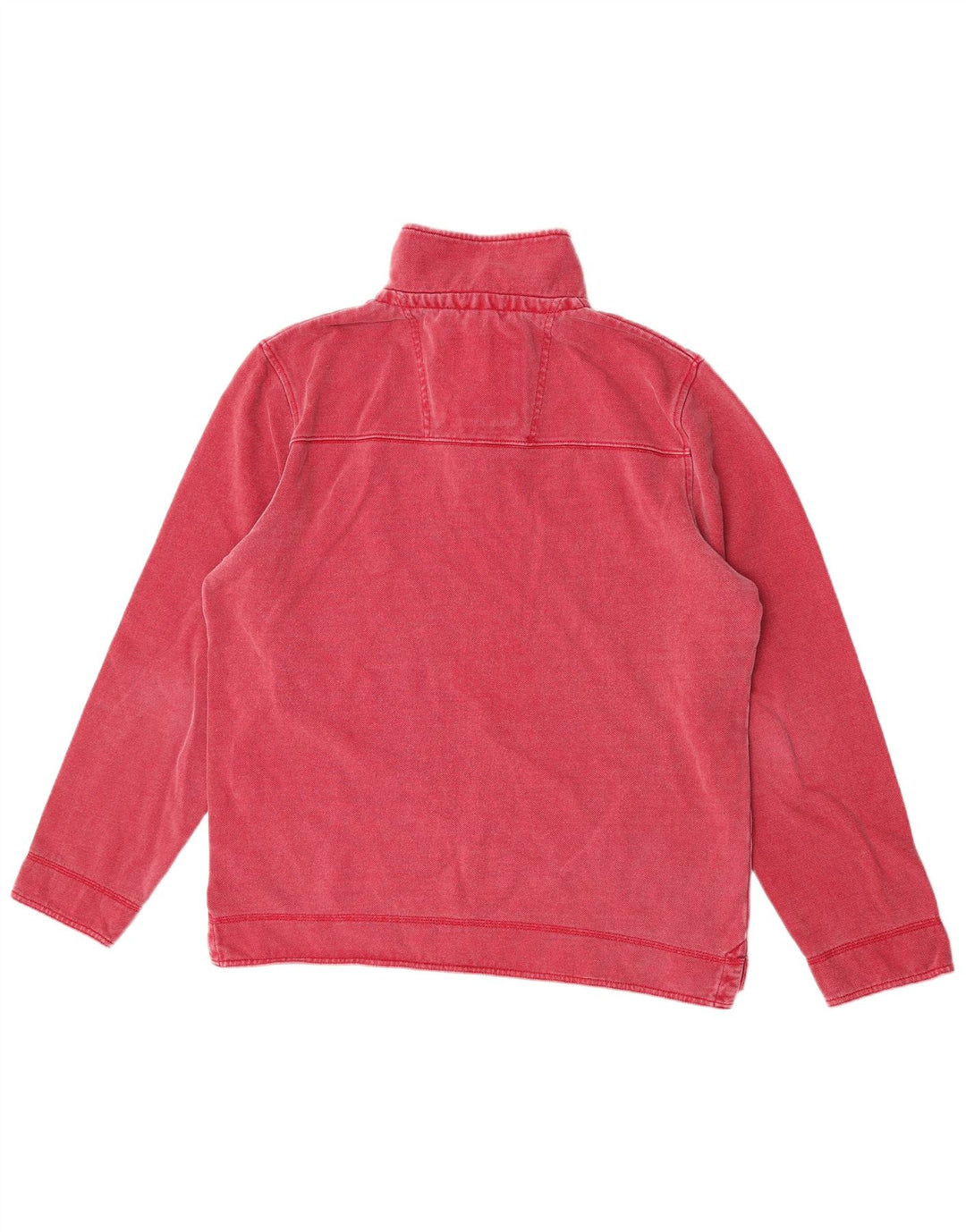 Crew Clothing Herren-Sweatshirt mit Reißverschluss am Hals, mittelrote Baumwolle