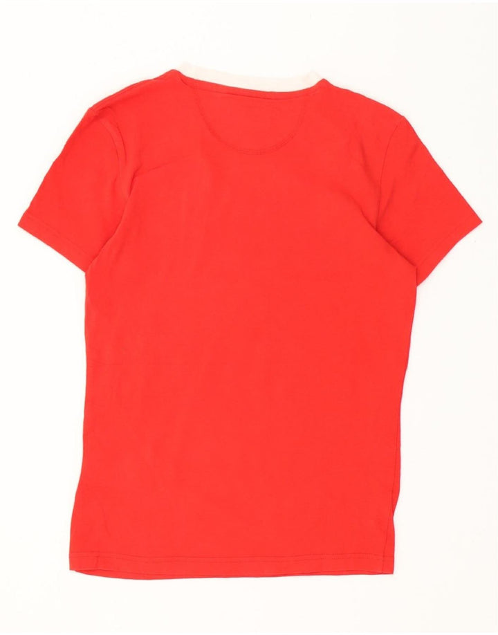 ADIDAS Herren Grafik T-Shirt Top Small Rot Baumwolle