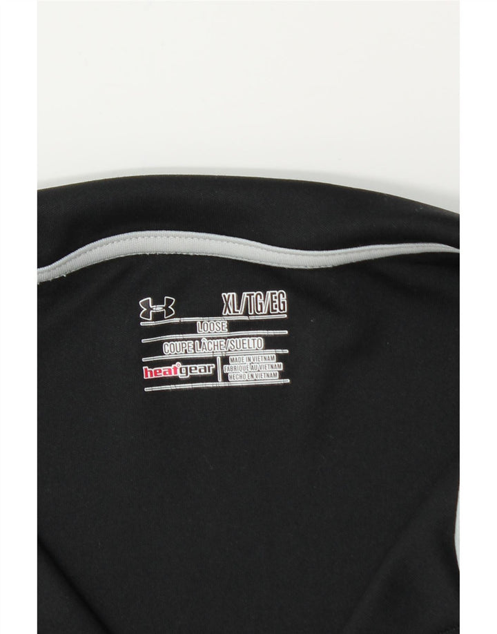 Under Armour Herren Heat Gear Zip Neck Pullover Trainingsanzug Top XL Schwarz