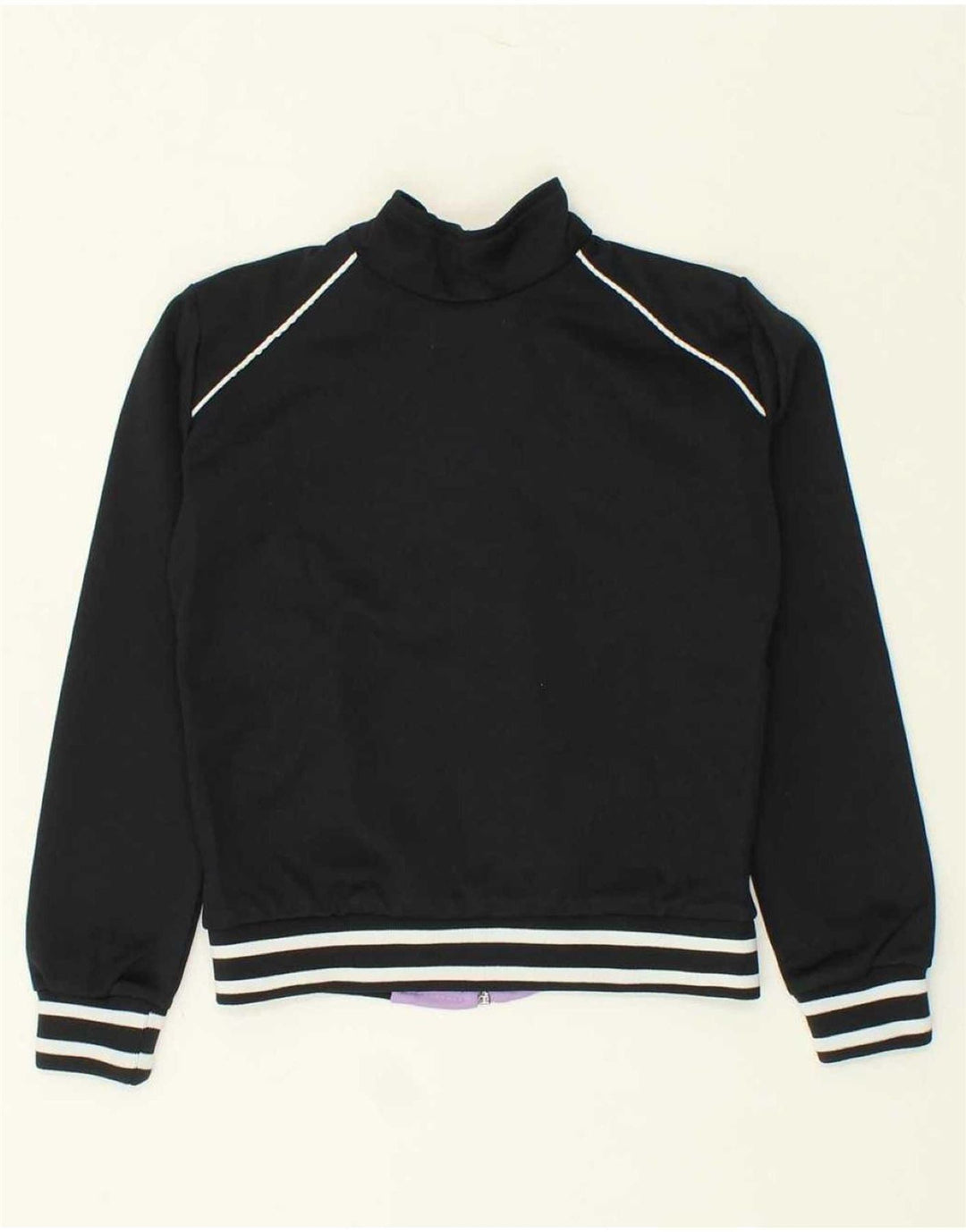 KAPPA Girls Tracksuit Top Jacket 9-10 Years Large Black Colourblock Vintage Kappa and Second-Hand Kappa from Messina Hembry 