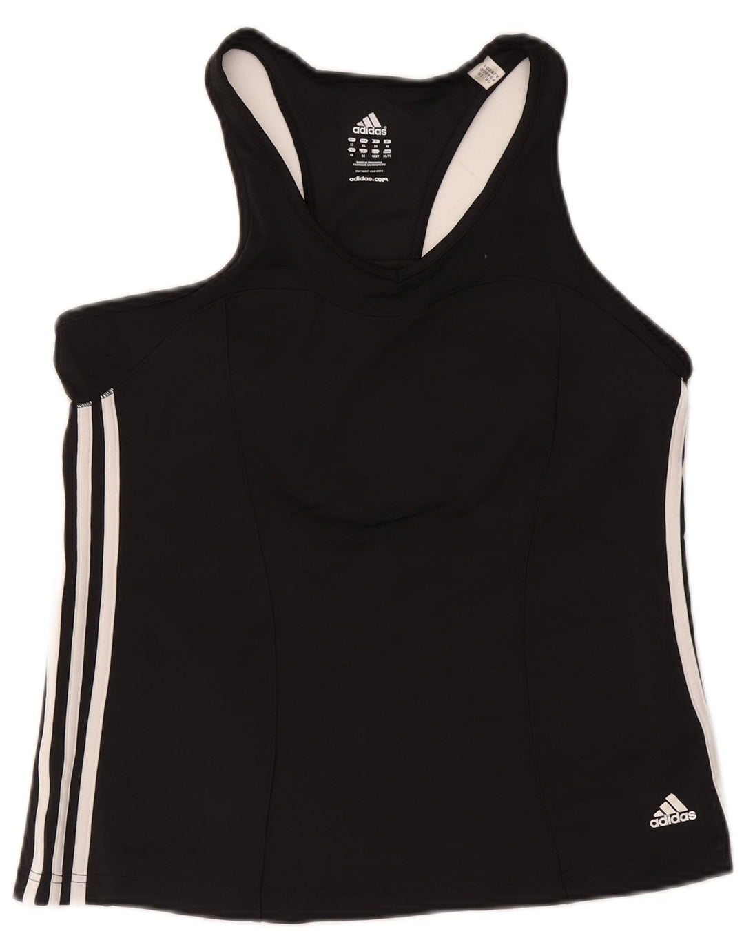 Adidas Damen Weste Top UK 22 3XL Schwarz Polyester
