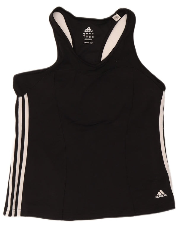 Adidas Damen Weste Top UK 22 3XL Schwarz Polyester