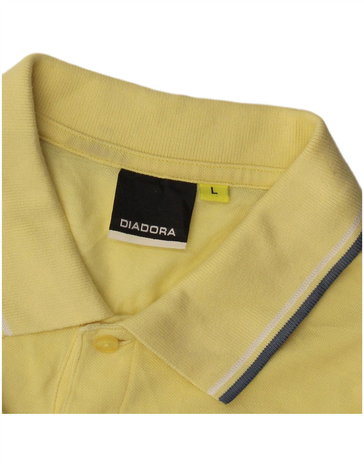 Diadora Herren Poloshirt Large Gelb