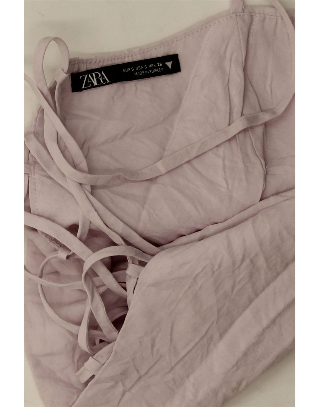 Zara Damen Crop Corset Top UK 8 Small Lila Modal