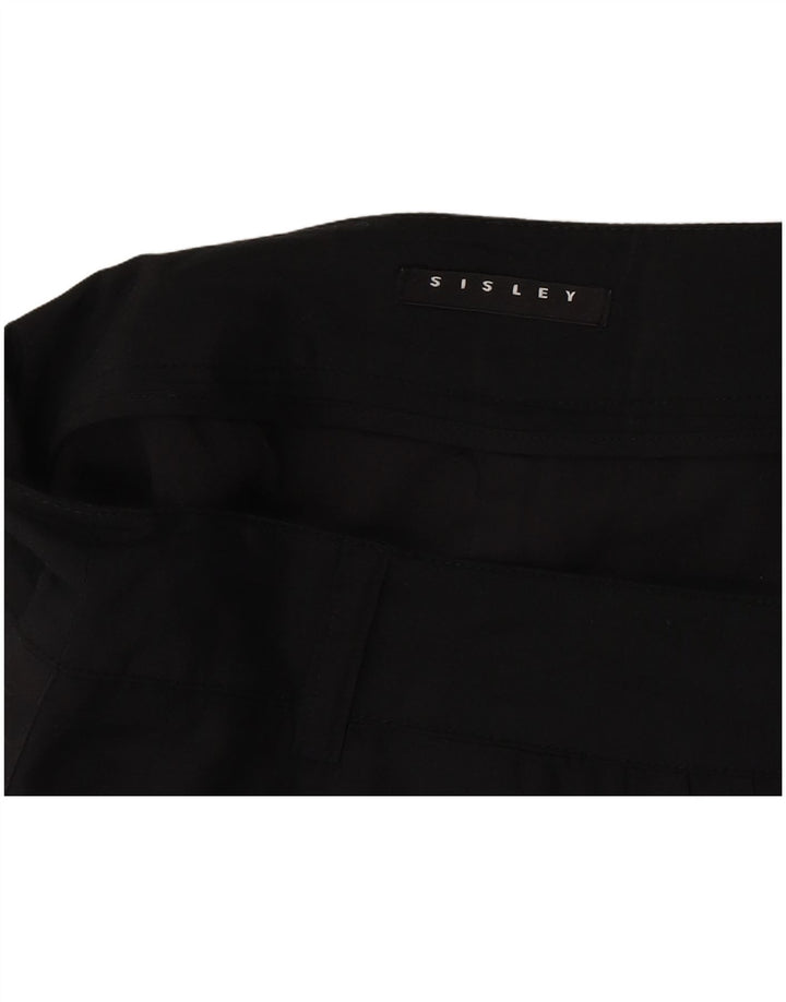 Sisley Damen Gerader Rock W30 Medium Schwarz
