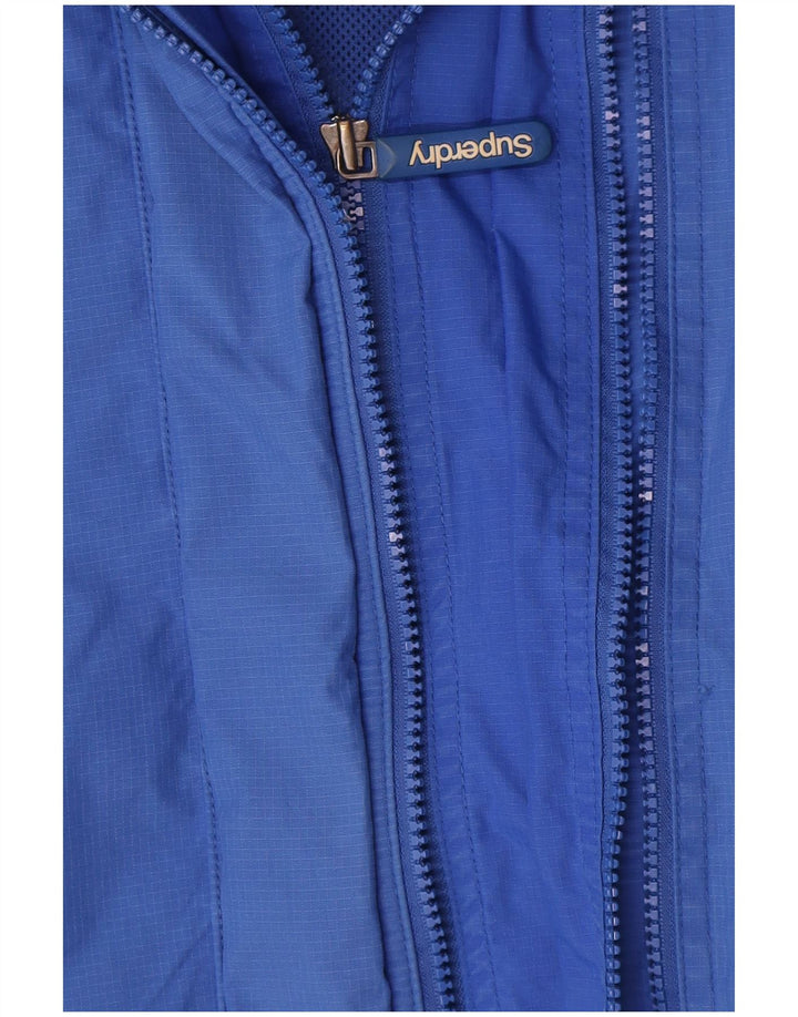 Superdry Herren Regenjacke UK 44 2XL Blaues Nylon