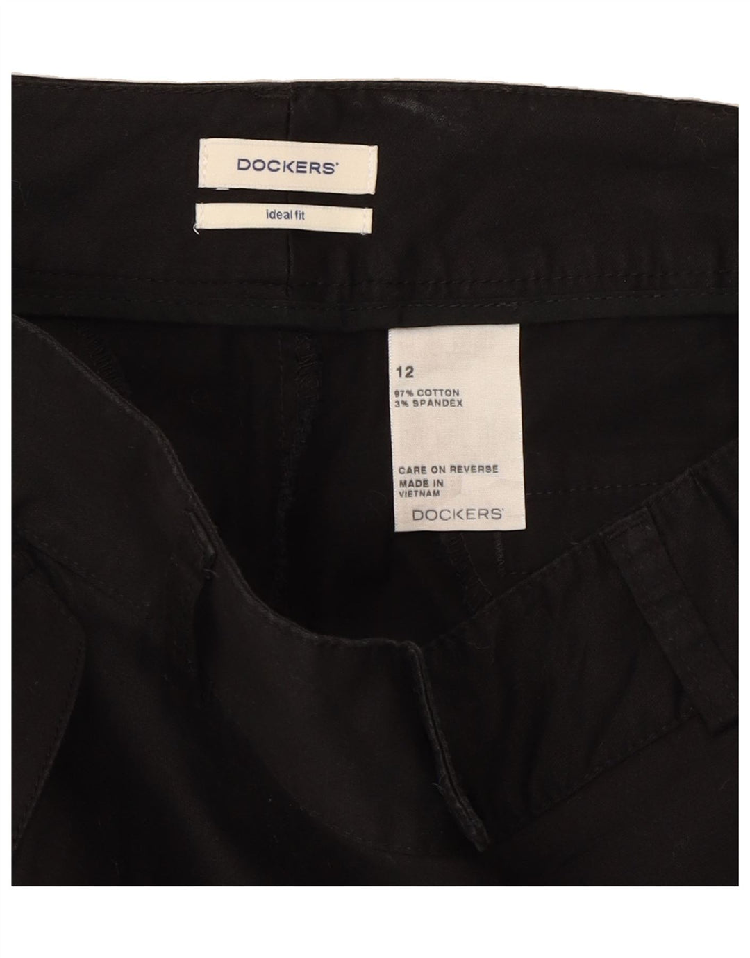 DOCKERS Womens Casual Shorts US 12 Large W32  Black Cotton Vintage Dockers and Second-Hand Dockers from Messina Hembry 