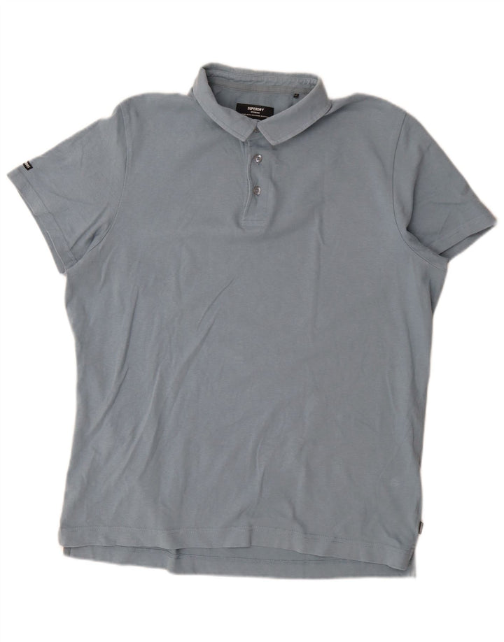 Superdry Herren-Poloshirt 2XL aus blauer Baumwolle