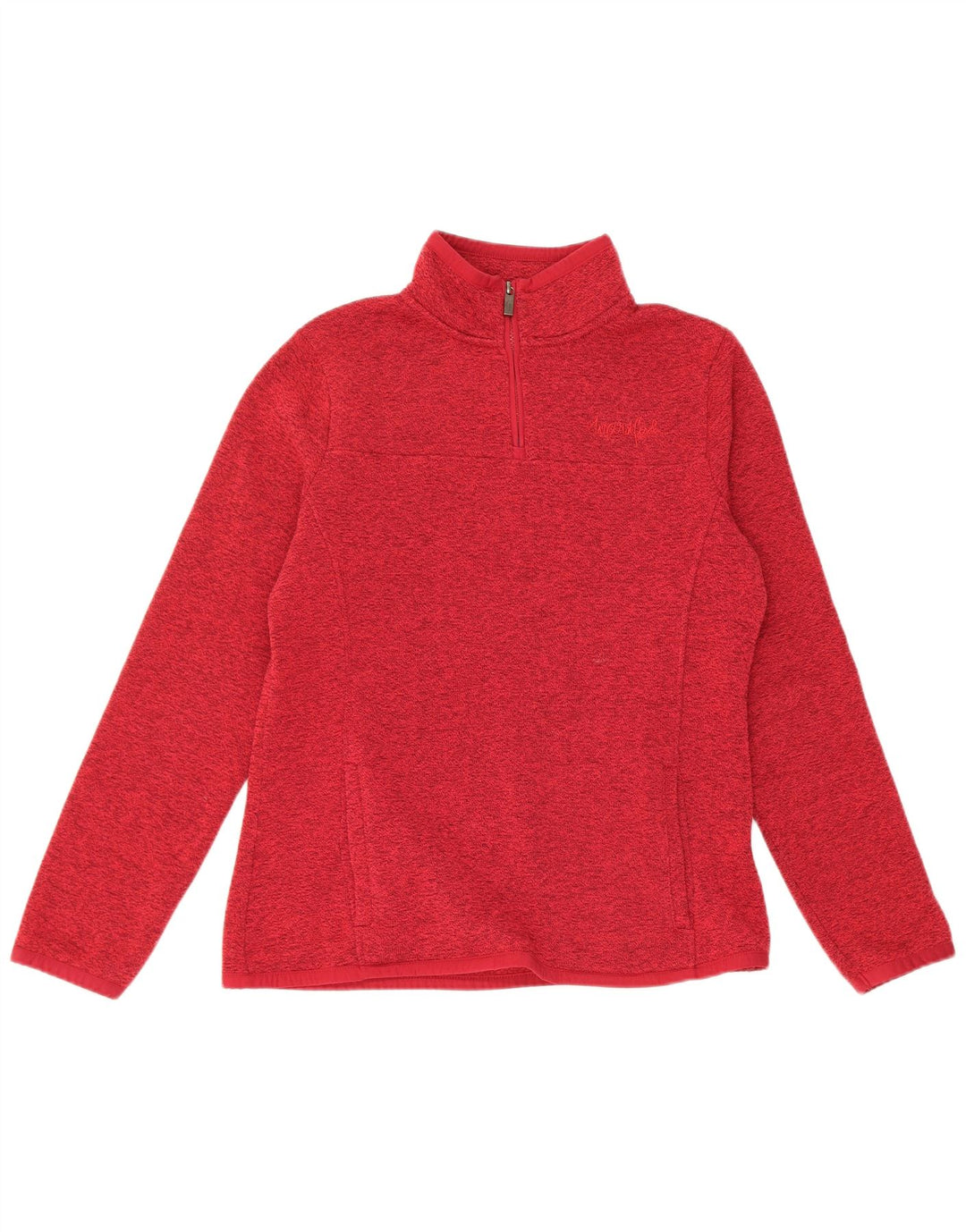Weird Fish Damen-Sweatshirt mit Reißverschluss am Hals, Gr. 12, mittelrot gefleckt