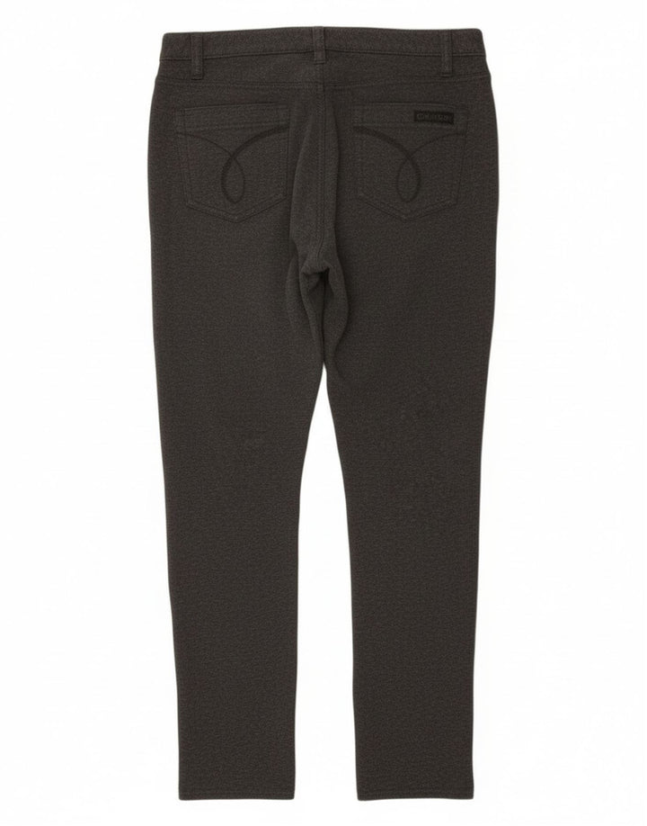 Calvin Klein Damen Jegging-Hose US 8 Medium W30 L28 Graue Baumwolle