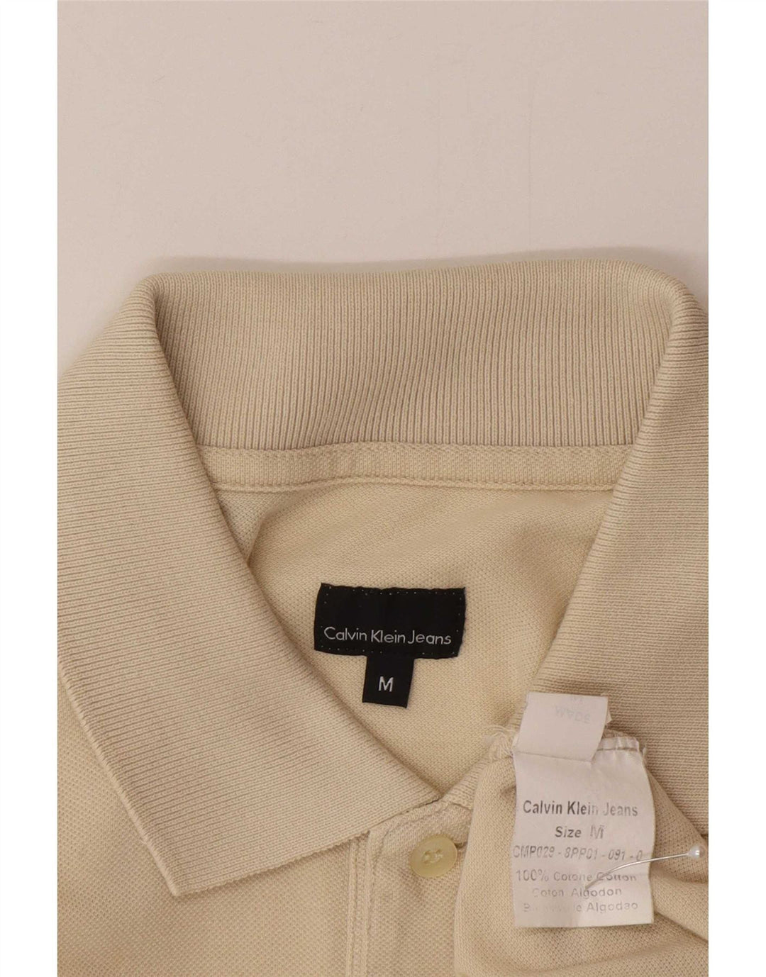 Calvin Klein Jeans Herren Poloshirt Mittelbeige Baumwolle
